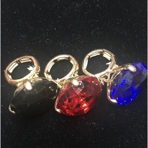 Huge Stone Ring w/Gold Tone